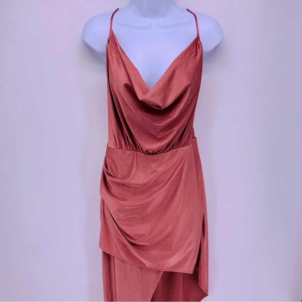 Lulu's Rust Midi Dress - Picture 4 of 10